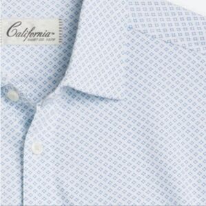 CALIFORNIA SHIRT CO.Short Sleeve Button Front Knit